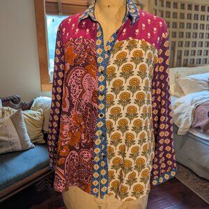 Anthropologie maeve multi color blouse